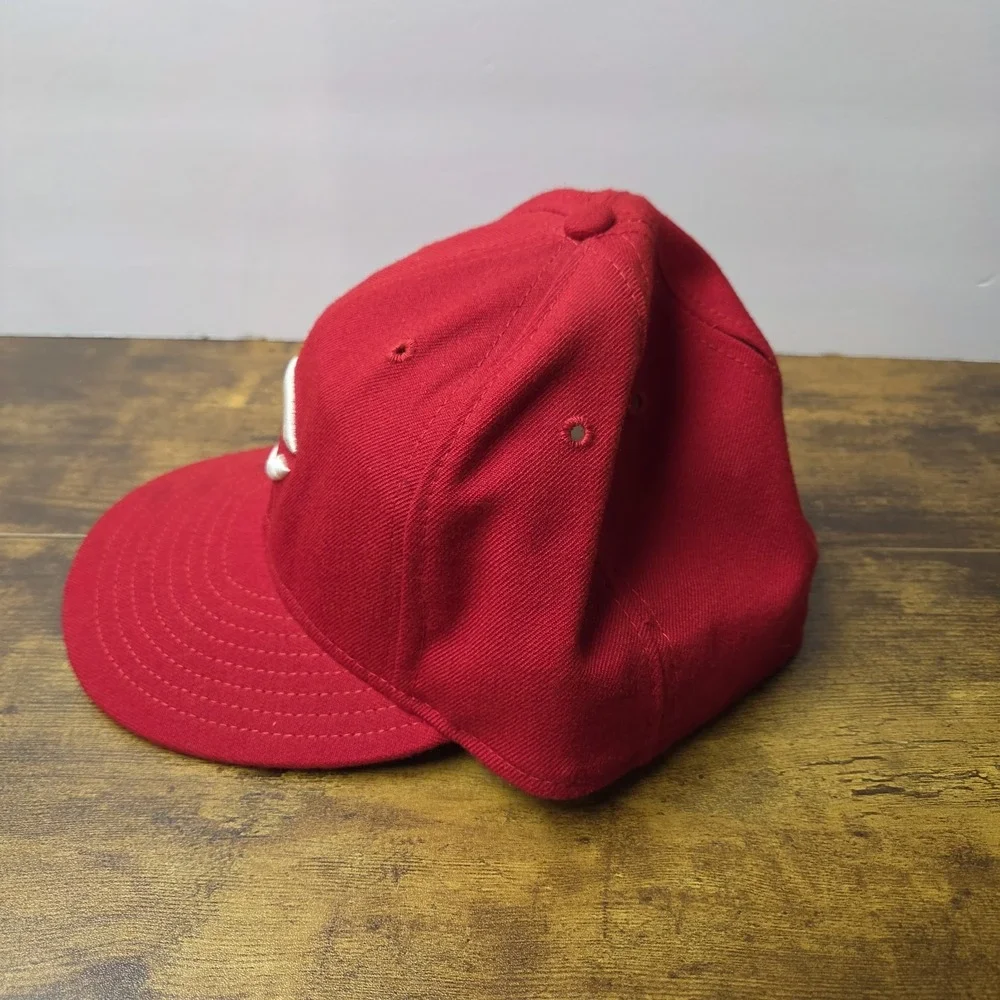 Vintage Cincinnati Reds New Era 59FIFTY Fitted Hat 100% Wool Size 7 1/2 Red USA